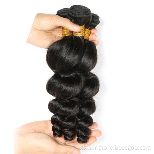 Wholesale Quality Grade 12a Indian Loose Wave Human Hair Bundles, 30 Inches Cuticle Aligned Loose Wave Brazilian Hair Bundles